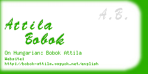 attila bobok business card